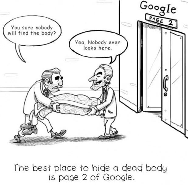 Google Page 2 SEO Meme