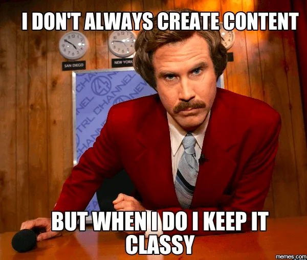 ron burgundy funny SEO meme