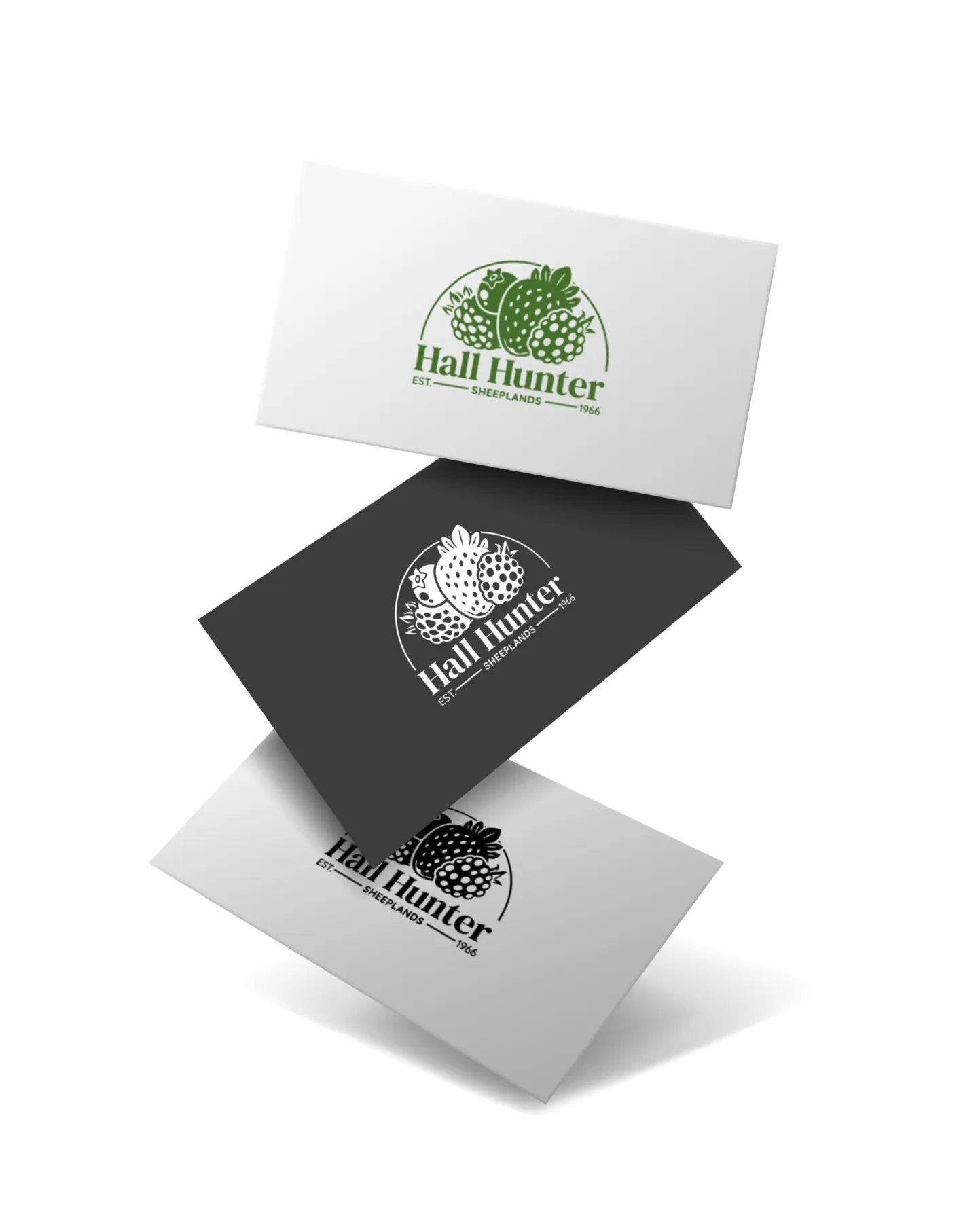 Hall hunter fruit picker cards logo