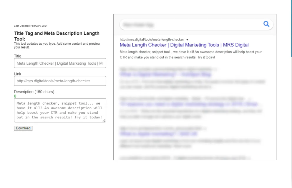 MRS Digital's meta length checker