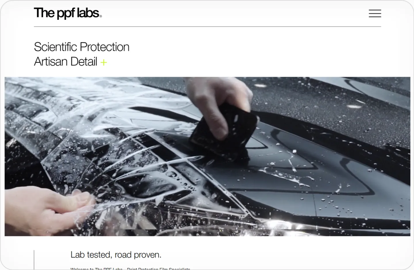 Precision, Artisan-designed Website for Automotive Protection
