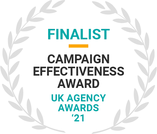 MRS Digital - FINALIST at UK Agency Awards 2021 - Campaign Effectiveness Award