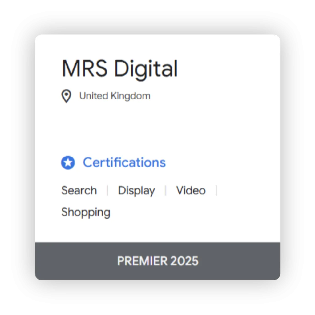 MRS Digital Google Premier Partner Profile