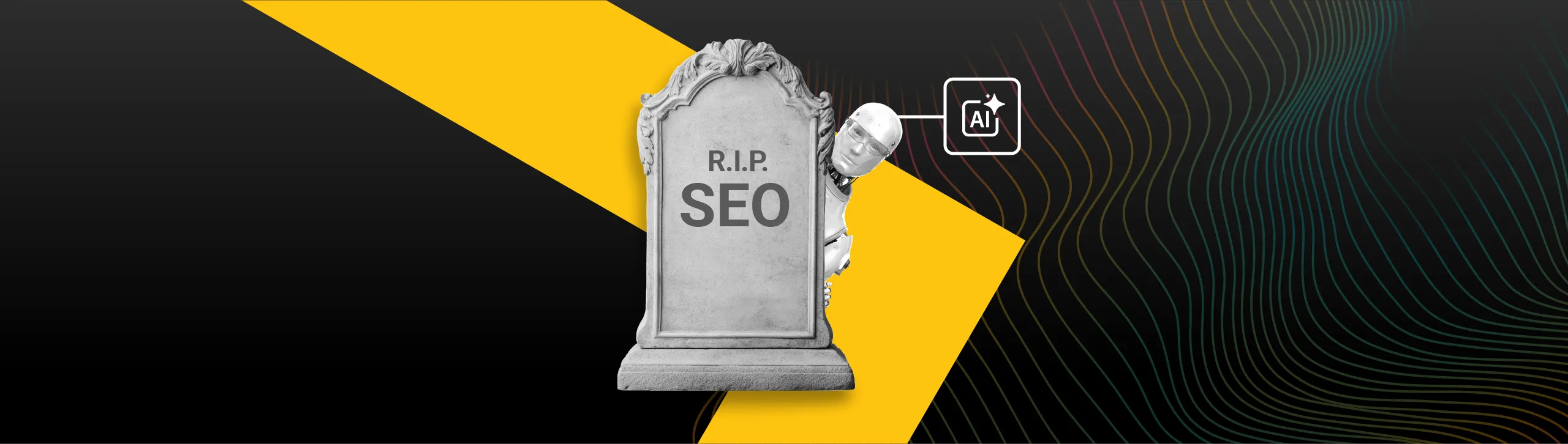 SEO-Dead? Gravestone with Robot